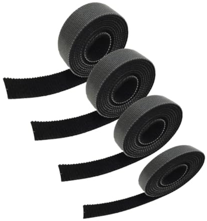 NUOBESTY Reusable Nylon Cable Straps and Wire Organizers Set 10mm 2.5mm 14.5mm 20mm for Home and Office Cable Management Black Fastening Tapes