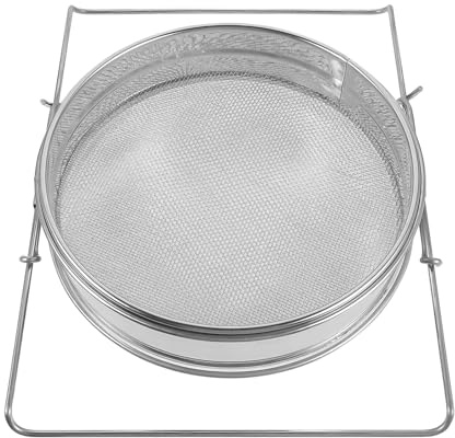 TOYANDONA Colador de Miel de Acero Inoxidable Doble Filtro para Apicultores Tamiz Fino para Colar Impurezas Práctico y Fácil de Limpiar para Uso Doméstico Cocina