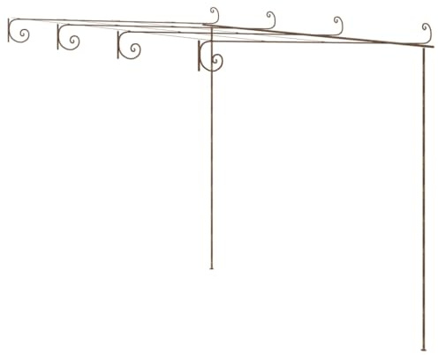 Generico Pergolato da Giardino Marrone Anticato 4x3x2,5 m in Ferro,Casa e Giardino,Prato e Giardino,Vita all'aperto,Strutture da Esterno,Archi, tralicci e pergole,Marrone,16 kg,313998