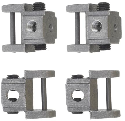 HEATSHAKING 4 Pièces Support de Lame Pinces à Goupille en Métal Argenté pour Scie à Chantourner Accessoire Stable Compatible pour de Bricolage et Menuiserie