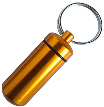 AllCachedUp Bison Tube Geocache Geocaching Waterproof Container with waterproof Log Sheet (Gold)