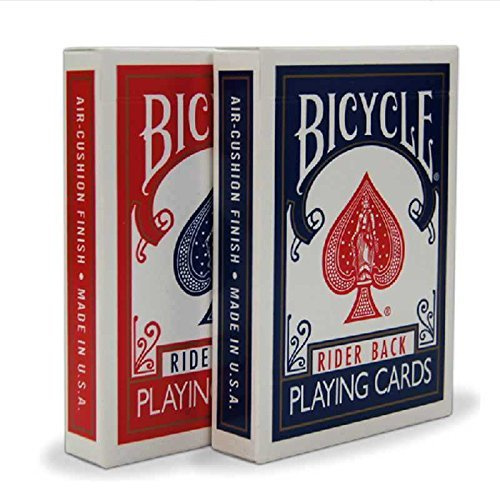 2 Decks Bicycle Rider Back 808 Standard Poker Playing Cards Red & Blue by Bicycle