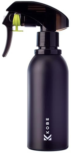 Kobe Black 160ml Aluminium Spray Bottle - Lightweight Hair Spray and Plant Mister - Ultra-Fine Mist Water Spray - Fine Mist Spray Bottle -Ideal for Hairdresser and Barber - Home or Professional Use
