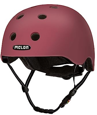 Melon »Paris« Leichter und Cooler Fahrradhelm für Damen, Herren und Kinder mit maximalem Schutz Größe XXS-S (46-52 cm) Rot Weinrot Pastell Einfarbig