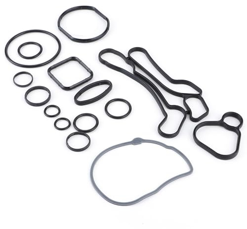 Oil Cooler Seals,Car Engine Gasket Sets 55355603 Engine Oil Cooler Gasket Seals Set Repair Kit compatible with Astra Corsa Pontiac