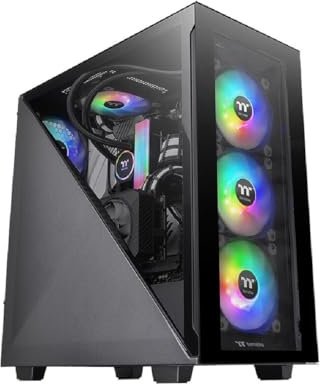 Thermaltake Divider 300 TG ARGB ATX-Midi-Tower | PC-Gehäuse | 3X vorinstallierte 120mm Lüfter | Tempered Glass | Schwarz, CA-1S2-00M1WN-01