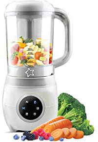 Cherub Baby Automatic Baby Food Maker | 4-in-1 AI-Powered Blender, Steamer, Bottle Steriliser & Warmer | 12 Meal Capacity BPA-Free Tritan Baby Food Processor | Newborn Essentials