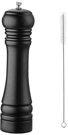 BINHAI Molinos de Pimienta, Molinillo de Pimienta, Molinillo de Sal y Pimienta, de Madera Maciza con Molinillo de cerámica Ajustable Fuerte 8 Pulgadas