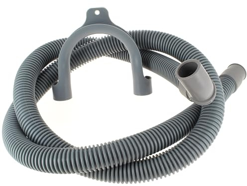 Electrolux Ablaufschlauch 1,75m (Endstücke: gerade/gewinkelt) für Waschmaschinen, Grau, Kunststoff, 1 Stück