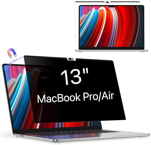 Magnetischer Blickschutzfilter für Apple MacBook Air 13 & MacBook Pro 13 | M1,M2, 2016-2022 ,13 Zoll Mac Laptop Privacy Screen Protector Anti Spy Glare Blaulicht Blickschutzfolie Sichtschutz