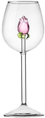 Rosen-Champagnerglas mit Rose im Inneren, Weingläser, Hochzeitsflöten, Champagner, Coupé-Gläser, Trinkgeschirr, Schnapsglas, kreatives, feines Weinglas für Hochzeit, Party, Abendessen, 300 ml