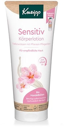 Kneipp Sensitiv Körperlotion - Bodylotion mit Bio Mandelblütenextrakt für empfindliche Haut - Schnelleinziehende, leichte Textur verleiht der Haut ein samtweiches und gepflegtes Gefühl - 200ml