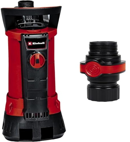 Einhell Schmutzwasserpumpe GE-DP 6935 A ECO (690 W, max. 17500 l/h, bis 35 mm Fremdkörpergröße, Aquasensor mit 3 automatischen Sensorstarthöhen, Dauermodus, inkl. Universalanschluss & Schnellverbinder