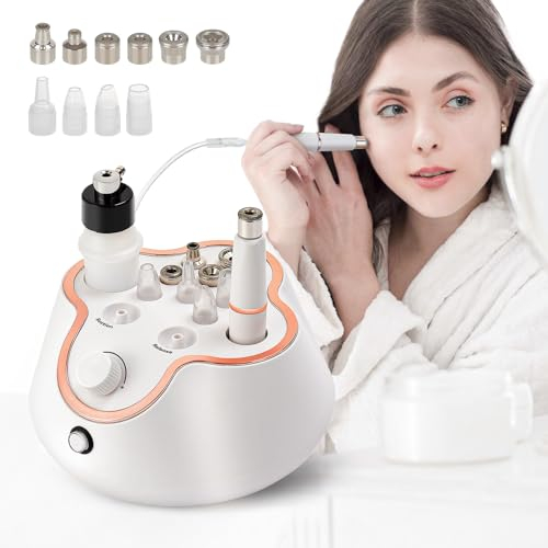 Diamond Microdermabrasion Machine 3-in-1 Professional Dermabrasion Machine for Facial Peeling Blackhead Remover Face Lifting with Spray Bottles for Personal Home Use (Suction Power: 65-68cmHg)