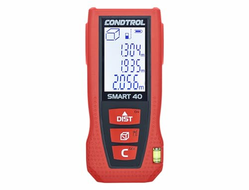 CONDTROL - Télémètre SMART40 - Portée 0,05 à 40 Mètres - Mesure Précise - Laser Rouge - Protection IP54 - Écran LCD - Garantie 2 Ans - Livré avec Accessoires