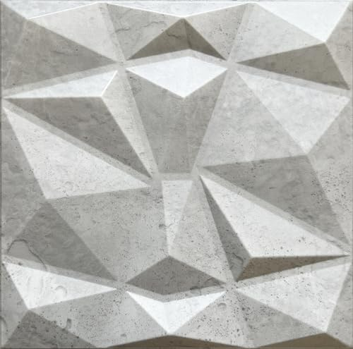 DECCART 3D Wandpaneele 50x50 cm 8 Stück | 2 m², Paneele Wand Wall Panels Deko Wandverkleidung Innen Panel Deckenverkleidung Decke Deckenpaneele Platten EPS