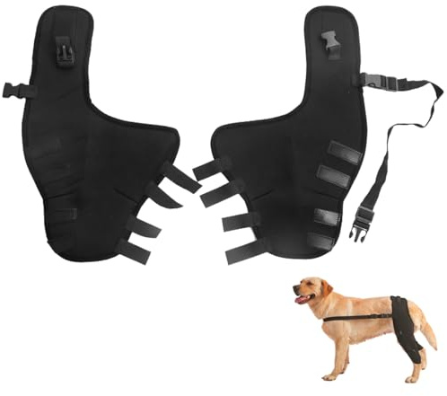 JVHLOV Kniebandage für Hunde, Bandage Hund Hinterbein, Beinstütze bei Bandverletzungen, Gelenkschmerzen und Muskelkater, Verstellbare Hunde-Kniestütze, Hund Hinterbein Rechtes Bein (XS)