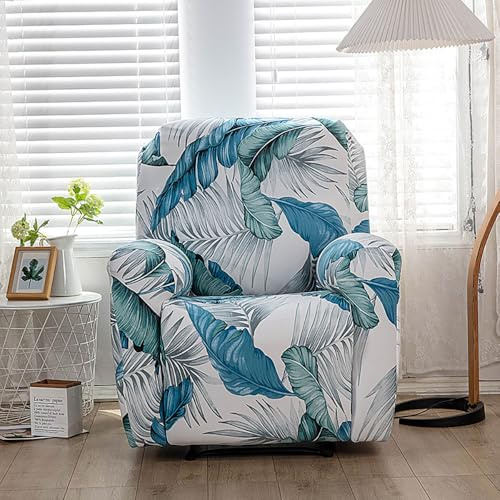 Chickwin Funda Sillon Relax Reclinable 1 Plaza, Estampados Otoño Funda Sillón Relax Reclinable con Bolsillos Laterales 4 Piezas Funda Sofa Reclinable Extraíbles Lavables (Gris)