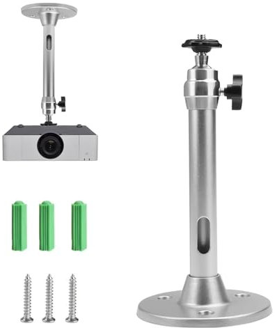 vcsjw Supporto per proiettore, supporto da soffitto, universale, in lega di alluminio, per proiettore da parete, per videoproiettore