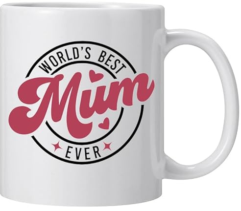 DasyFly World's Best Mum Coffee Mug,Mum Gifts for Mother's Day, Birthday, Christmas from Son or Daughter