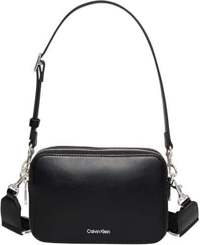 Calvin Klein Sac à bandoulière pour appareil photo LV04F3165G pour femme, noir (noir/argent vieux), taille unique, Noir (noir/vieil argent), One Size