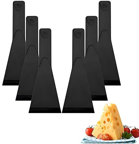 6 unidades de raclettes deslizantes – Espátula y espátula – Espátula de cocina resistente al calor – Espátula antiadherente – Utensilios de cocina