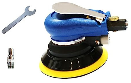Máquina pulidora, lijadora orbital Lijadora neumática Circular de papel de lija de superficie mate sin absorción de polvo de 5 , lijadora de aire orbital aleatoria, máquina de pulir para lijar, pulir