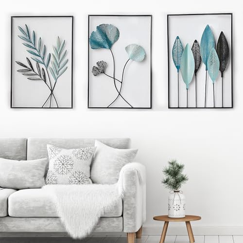 bechoanigel Wanddeko Metall,3 Stück Deko Schlafzimmer,Wanddeko Modern,Wandbild Metall Schwarz,Bilder Wohnzimmer,wanddeko Wohnzimmer,perfekte Deko wohnzimmer Schlafzimmer Küche