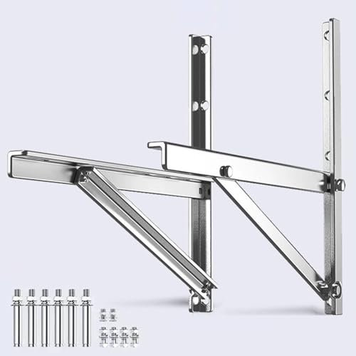 Universal Air Conditioner Wall Mount Bracket Outdoor Heavy Duty Condenser Bracket Ac Support, RustFree Stainless Steel Mounting Bracket for Mini Split Heat Pump Systems,can Hold up to 450Kg