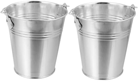 Milisten 2pezzi Secchio per Raccolta Grasso Barbecue in Secchiello da Compatto per Esterno Riduce Fumo e Macchie Resistente per Uso Esterno per Picnic in Giardino