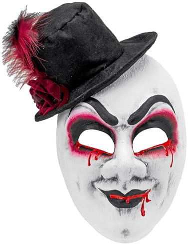 W WIDMANN MILANO Party Fashion - Maske für Erwachsene, Gesichtsmaske Killer Clown, Accessoire Halloween, Karneval