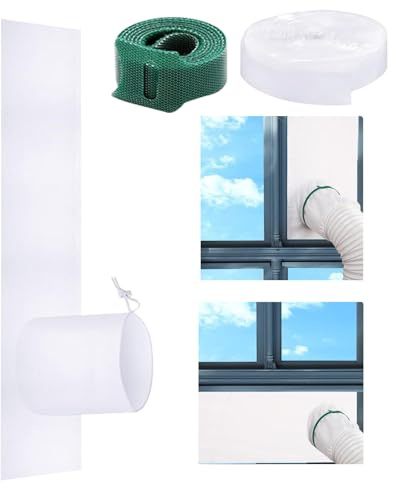 Kit de ventana de aire acondicionado portátil, juego de paños de sellado de marco de CA, accesorio de aire acondicionado portátil flexible de ahorro de energía para el hogar, sala de estar, cocina