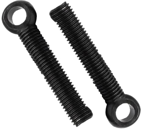 MOUMOUTEN 20Pcs Pernos Ojo Anillo Elevación M5*35mm Acero Carbono Negro | Ideal para conexiones de cuerda en talleres, almacenes y zonas portuarias.