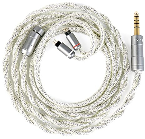 Cavo IEM KBEAR, cavo di aggiornamento Hi-Fi per cuffie In-Ear-Monitor con connettori 2Pin da 0,78 mm e 4,4 mm, treccia in rame argento ibrido a 173 fili, compatibile con SIM-GOT EW300 EW200 SuperMix4