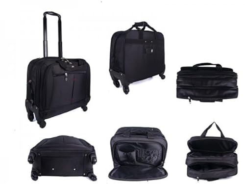 Tassia 16 Inch Laptop Pilot Case 4 Wheel Spinner Cabin Business Travel Trolley