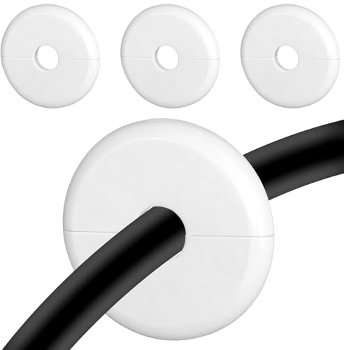 4 passacavo da parete per passacavo Starlink da parete da 1,57, passacavo per foro da parete Starlink e adattatore Ethernet, protegge il cavo, i fori decorati (bianco)