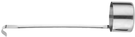 Didiseaon Cucharón Medidor de Acero Inoxidable para Salsa de Soja y Vino con Mango Largo y Fondo Plano, Vertedor Preciso para Cocina y Bartending, Capacidad 250ml