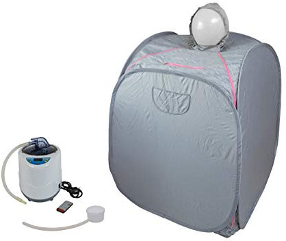 CHI-ENTERPISE, sauna a vapore Svedana, sauna pieghevole con generatore di vapore elettronico, pratico telecomando e cuoio capelluto, volume 2 l, 108 x 82, 1000 Watt