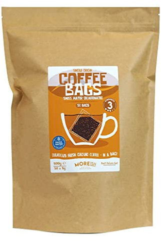 Moreish Decaf Coffee Bags - Swiss Water Decaffeinated (50 Coffee Bags)