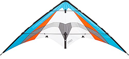 HQ Design - Trek Lenkdrachen Zweileiner Flugdrachen Allround Drachen für Kinder und Erwachsene ab 14 Jahren, 86x197cm, inkl. 50kp Dyneemaschnüre 2x25m auf Winder mit Schlaufen, 2-6 Bft