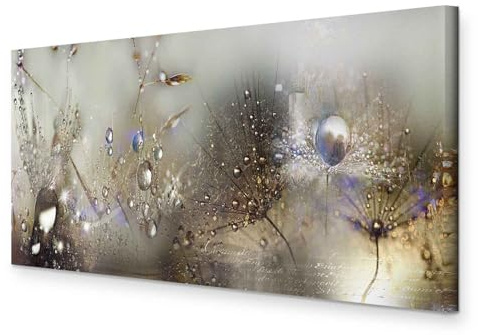 murando - Leinwandbild Blumen Natur grau, Schlafzimmer, Wohnzimmer, modern | Hochwertige Leinwand, sofort aufhängbar, ideal fürs Wohn- oder Schlafzimmer, wasserfest und lichtecht, langlebig, stilvoll