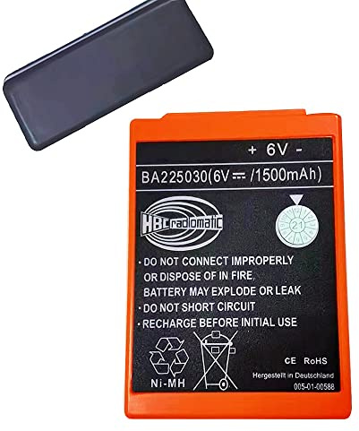 Meewellvetry HBC Radiomatic Battery BA225030 6V 1500mAh BA225030 Ni-Mh Rechargeable Battery for HBC Crane Remote Control Pump Truck Battery