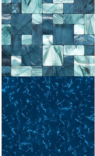 Blue Wave Emerald Coast Overlap 30 ft Round Pool Liner for Above-Ground Steel Wall Pools – Weather Resistant Standard Gauge Vinyl with Welded Seams - Dark Blue, Fits 48/54-In Depth Walls