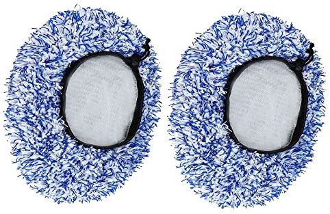Carkio Microfibre Car Brush Cover, 2 Pieces Brush Cover for SB Washers/Wash Box Brush, Scratch-Free Car Washing,Universal Wash Mitt for Gentle Car Wash & Car Care - Blue