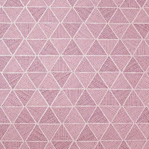 SOPHIE LAURENCE Textured Wallpaper Metallic Silver Geometric Traingles Non-Woven Vinyl Wallpaper (Sample, Pink)