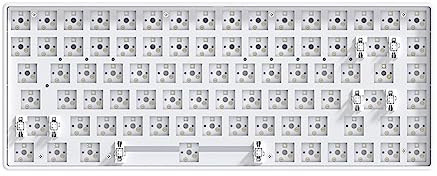 Lckiioy Tastiera meccanica sostituibile a caldo a 84 3 modalità Bluetooth 2.4G Wireless Kit tastiera meccanica personalizzata bianca