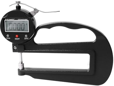 Medidor de Espesor Digital Preciso 0-12.7Mm con Pantalla Lcd Y Almacenamiento | Micrómetro Electrónico de 0.01Mm para Acero, Plástico, Caucho Y Materiales Industriales