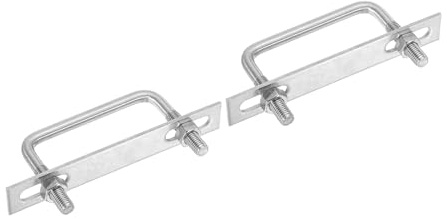 PATIKIL 2Pièces Kit De Boulons En U Carrés M10x90x70mm Boulons En U Carrés | En Acier Inoxydable 304, Avec Plaques De Cadre Et Écrous, Pour Ski Planche Bateau À Voile Remorque