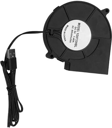 Hrtyvhin Ventilador USB de 5 V de bajo consumo para barbacoa y refrigeración por impresora 3D, rodamiento de bolas de 3600 rpm, eficiente división del calor