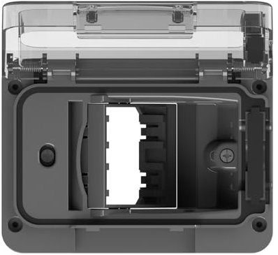 Custodia da esterno, idrobox, IP66, 2 moduli, completamente stagno anche a spina inserita, compatibile con Vimar Plana, antracite, grigio scuro, montaggio a incasso o con scatola a parete